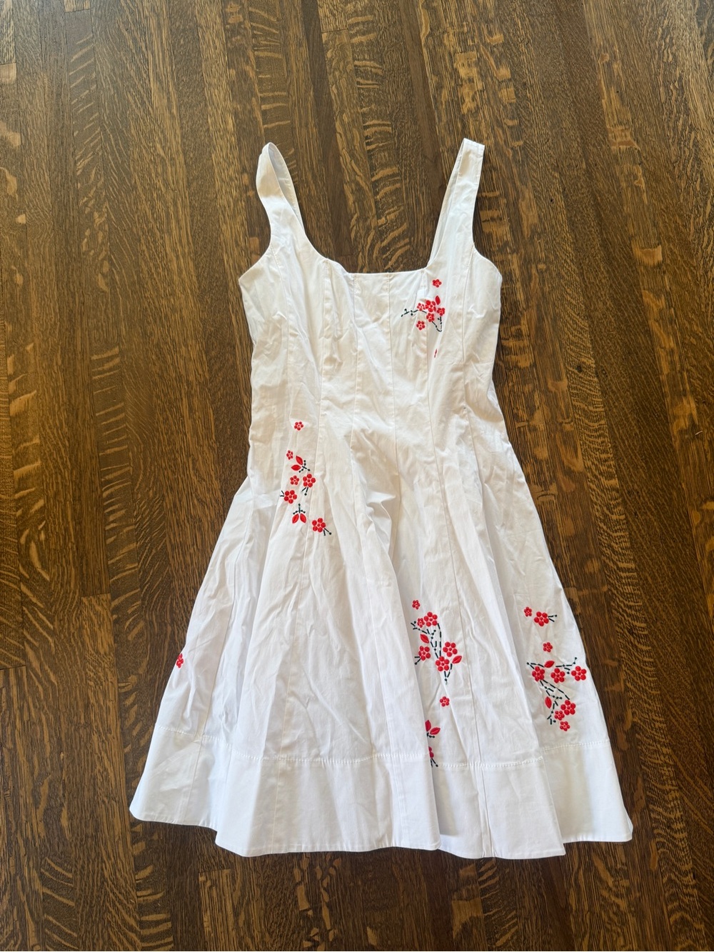 Staud Wells Dress with Red Flowers- size 4